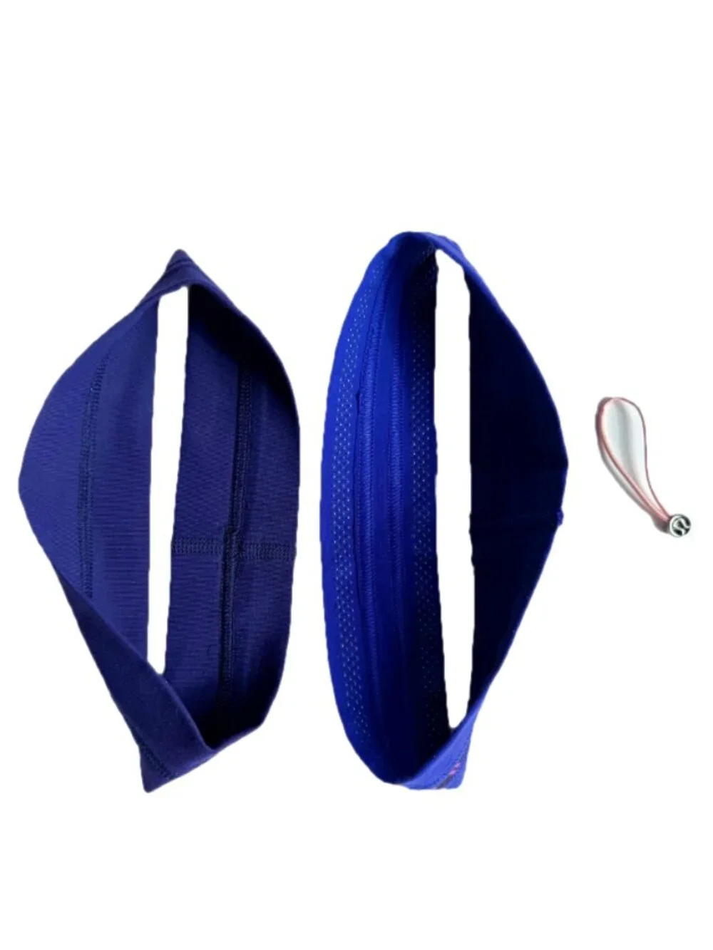 Lululemon 3pc Accessory Lot: 2 Headbands & Emergency Hair Tie / Zipper Pull